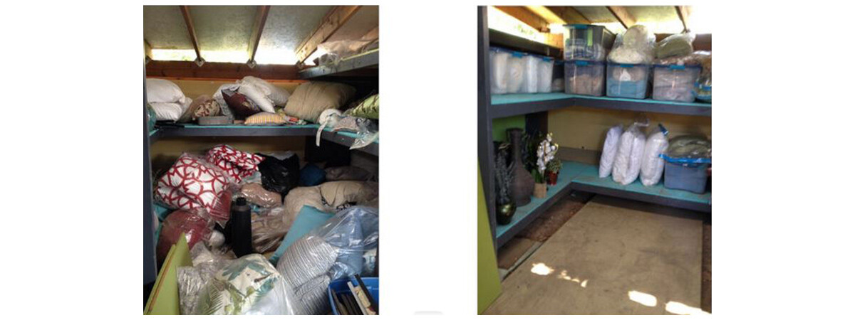garage organizing before after
