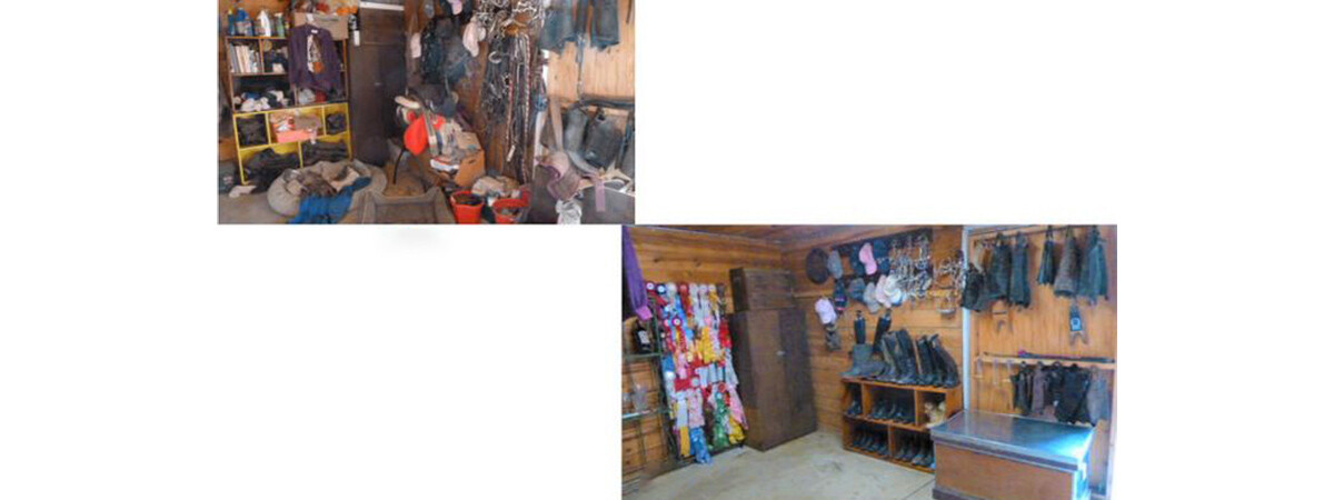 garage organizing before after