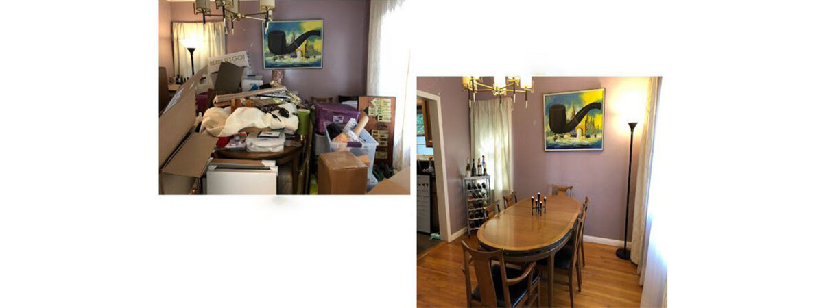 living spaces before after